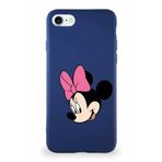 PrintiFy Apple iPhone 7 Uyumlu Soft Premier Kapak Minnie Mouse-b Tasarımlı Silikon Kılıf - Lacivert