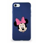 PrintiFy Apple iPhone 7 Uyumlu Soft Premier Kapak Minnie Mouse-c Tasarımlı Silikon Kılıf - Lacivert