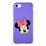 PrintiFy Apple iPhone 7 Uyumlu Soft Premier Kapak Minnie Mouse-c Tasarımlı Silikon Kılıf - Mor