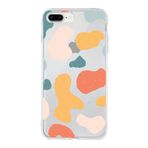 PrintiFy Apple iPhone 8 Plus ile Uyumlu Kapak Grunge Tasarımlı 1mm Fit Şeffaf Silikon Kılıf
