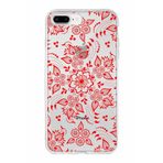 PrintiFy Apple iPhone 8 Plus ile Uyumlu Kapak Nostalji Desen - E Tasarımlı 1mm Fit Şeffaf Silikon Kılıf
