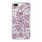 PrintiFy Apple iPhone 8 Plus ile Uyumlu Kapak Nostalji Desen - F Tasarımlı 1mm Fit Şeffaf Silikon Kılıf