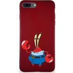 Printify Apple Iphone 8 Plus Soft Premier Kapak Bay Yengeç Tasarımlı Silikon Kılıf - Mürdüm