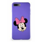 PrintiFy Apple iPhone 8 Plus Soft Premier Kapak Minnie Mouse-c Tasarımlı Silikon Kılıf - Mor