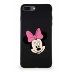 PrintiFy Apple iPhone 8 Plus Soft Premier Kapak Minnie Mouse-c Tasarımlı Silikon Kılıf - Siyah