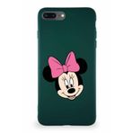 PrintiFy Apple iPhone 8 Plus Soft Premier Kapak Minnie Mouse-c Tasarımlı Silikon Kılıf - Yeşil