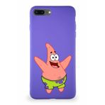 PrintiFy Apple Iphone 8 Plus Soft Premier Kapak Patrick Yıldız Tasarımlı Silikon Kılıf - Mor