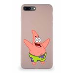 Printify Apple Iphone 8 Plus Soft Premier Kapak Patrick Yıldız Tasarımlı Silikon Kılıf - Pudra