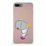 Printify Apple Iphone 8 Plus Soft Premier Kapak Pearl Yengeç Tasarımlı Silikon Kılıf - Pudra