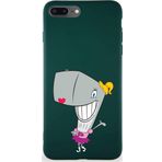 Printify Apple Iphone 8 Plus Soft Premier Kapak Pearl Yengeç Tasarımlı Silikon Kılıf - Yeşil