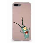 Printify Apple Iphone 8 Plus Soft Premier Kapak Plankton Tasarımlı Silikon Kılıf - Pudra