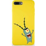 Printify Apple Iphone 8 Plus Soft Premier Kapak Plankton Tasarımlı Silikon Kılıf - Sarı