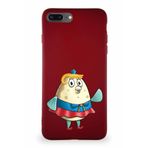 Printify Apple Iphone 8 Plus Soft Premier Kapak Puff Tasarımlı Silikon Kılıf - Mürdüm