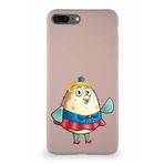 PrintiFy Apple Iphone 8 Plus Soft Premier Kapak Puff Tasarımlı Silikon Kılıf - Pudra