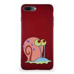 Printify Apple Iphone 8 Plus Soft Premier Kapak Salyangoz Gary Tasarımlı Silikon Kılıf - Mürdüm