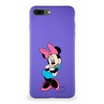 PrintiFy Apple iPhone 8 Plus Uyumlu Soft Premier Kapak Minnie Mouse-d Tasarımlı Silikon Kılıf - Mor