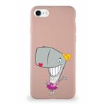 Printify Apple Iphone 8 Soft Premier Kapak Pearl Yengeç Tasarımlı Silikon Kılıf - Pudra