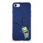 Printify Apple Iphone 8 Soft Premier Kapak Plankton Tasarımlı Silikon Kılıf - Lacivert
