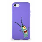 Printify Apple Iphone 8 Soft Premier Kapak Plankton Tasarımlı Silikon Kılıf - Mor