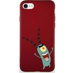 Printify Apple Iphone 8 Soft Premier Kapak Plankton Tasarımlı Silikon Kılıf - Mürdüm