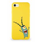 Printify Apple Iphone 8 Soft Premier Kapak Plankton Tasarımlı Silikon Kılıf - Sarı