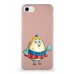 Printify Apple Iphone 8 Soft Premier Kapak Puff Tasarımlı Silikon Kılıf - Pudra
