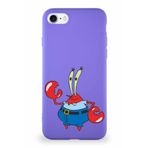 Printify Apple Iphone Se 2020 Soft Premier Kapak Bay Yengeç Tasarımlı Silikon Kılıf - Mor