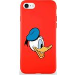 Printify Apple Iphone Se 2020 Soft Premier Kapak Donald Duck-F Tasarımlı Silikon Kılıf - Kırmızı