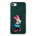 PrintiFy Apple iPhone Se 2020 Soft Premier Kapak Minnie Mouse-d Tasarımlı Silikon Kılıf - Yeşil