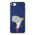Printify Apple Iphone Se 2020 Soft Premier Kapak Pearl Yengeç Tasarımlı Silikon Kılıf - Lacivert