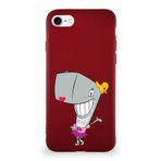 Printify Apple Iphone Se 2020 Soft Premier Kapak Pearl Yengeç Tasarımlı Silikon Kılıf - Mürdüm