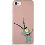 Printify Apple Iphone Se 2020 Soft Premier Kapak Plankton Tasarımlı Silikon Kılıf - Pudra