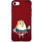 Printify Apple Iphone Se 2020 Soft Premier Kapak Puff Tasarımlı Silikon Kılıf - Mürdüm