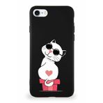 PrintiFy Apple iPhone Se 2022 Soft Premier Kapak Coolcat Tasarımlı Silikon Kılıf - Siyah