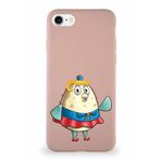 Printify Apple Iphone Se 2022 Soft Premier Kapak Puff Tasarımlı Silikon Kılıf - Pudra