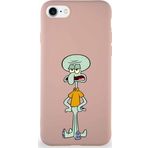 Printify Apple Iphone Se 2022 Soft Premier Kapak Squidward Dokunaç Tasarımlı Silikon Kılıf - Pudra