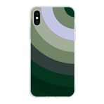 PrintiFy Apple iPhone X ile Uyumlu Kapak Renk Cümbüşü C Tasarımlı 1mm Fit Şeffaf Silikon Kılıf Haki
