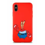 Printify Apple Iphone X Soft Premier Kapak Bay Yengeç Tasarımlı Silikon Kılıf - Kırmızı