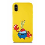 Printify Apple Iphone X Soft Premier Kapak Bay Yengeç Tasarımlı Silikon Kılıf - Sarı