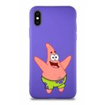 Printify Apple Iphone X Soft Premier Kapak Patrick Yıldız Tasarımlı Silikon Kılıf - Mor