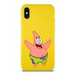 Printify Apple Iphone X Soft Premier Kapak Patrick Yıldız Tasarımlı Silikon Kılıf - Sarı
