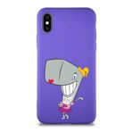 Printify Apple Iphone X Soft Premier Kapak Pearl Yengeç Tasarımlı Silikon Kılıf - Mor