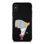 Printify Apple Iphone X Soft Premier Kapak Pearl Yengeç Tasarımlı Silikon Kılıf - Siyah