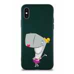 Printify Apple Iphone X Soft Premier Kapak Pearl Yengeç Tasarımlı Silikon Kılıf - Yeşil