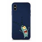 Printify Apple Iphone X Soft Premier Kapak Plankton Tasarımlı Silikon Kılıf - Lacivert