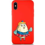 Printify Apple Iphone X Soft Premier Kapak Puff Tasarımlı Silikon Kılıf - Kırmızı