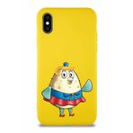 Printify Apple Iphone X Soft Premier Kapak Puff Tasarımlı Silikon Kılıf - Sarı