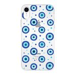 PrintiFy Apple iPhone XR ile Uyumlu 1mm Slim Fit Nazar Boncuğu 1 Baskılı Şeffaf Kılıf