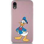 Printify Apple Iphone Xr Soft Premier Kapak Donald Duck-C Tasarımlı Silikon Kılıf - Pudra