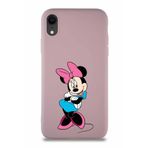 PrintiFy Apple iPhone Xr Soft Premier Kapak Minnie Mouse D Tasarımlı Silikon Kılıf - Pudra